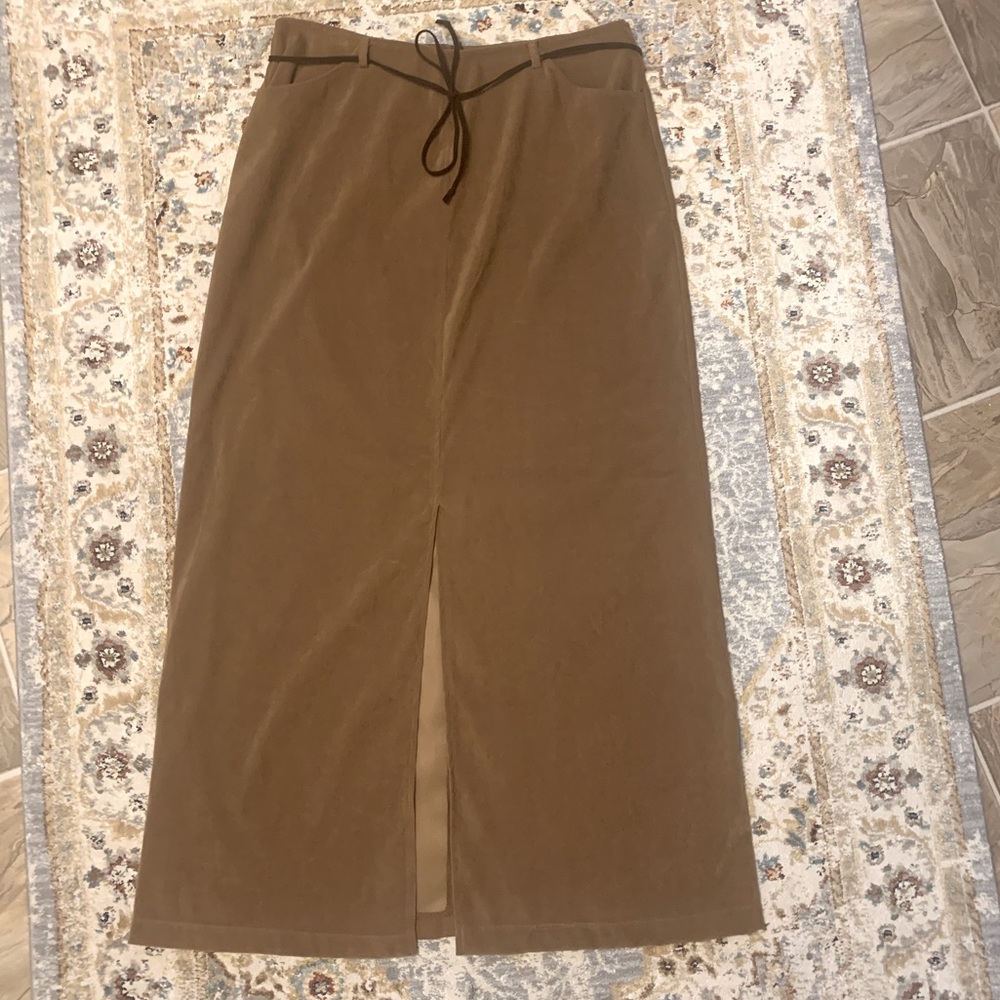 Brown Floor Length Skirt